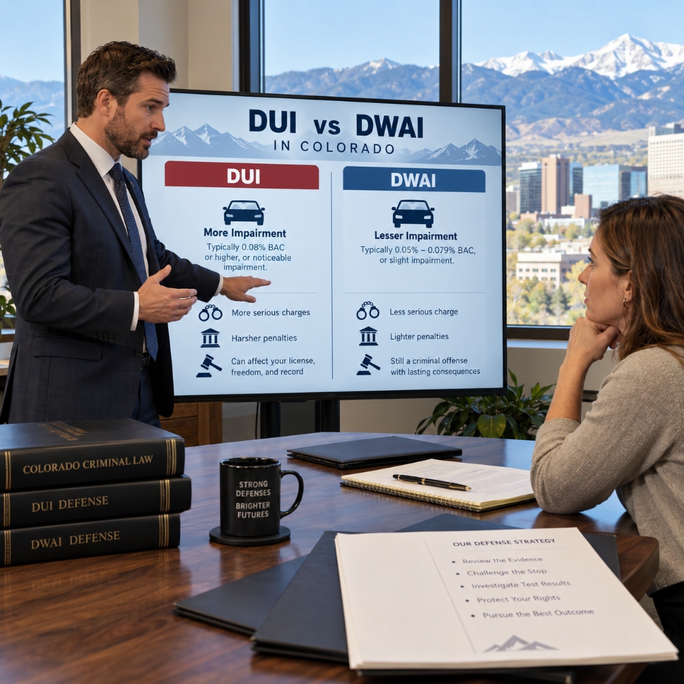 In this articles, our experienced Denver DUI defense attorneys explain the difference between DUI vs. DWAI in Colorado.